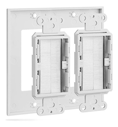 Fosmona Placa De Pared De 2 Ganchos Estilo Cepillo Apertura 1