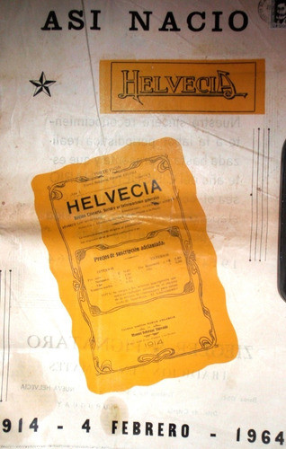 Edicion Extra Diario Cincuentenario Nueva Helvecia 1914-1964 0