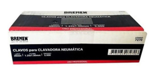 Clavos Neumaticos 35mm 5000u Bremen Clavadora Original 7270 0