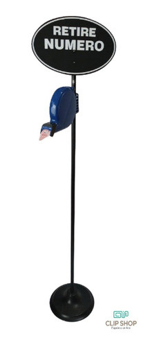 Expendedora Números Azul Con Pie Y Cartel Negro + 10 Rollos 1