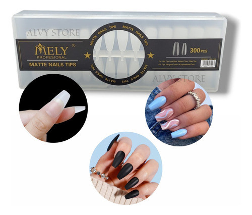 Tips Para Soft Gel Coffin Medianos Transparentes Caja X300 0