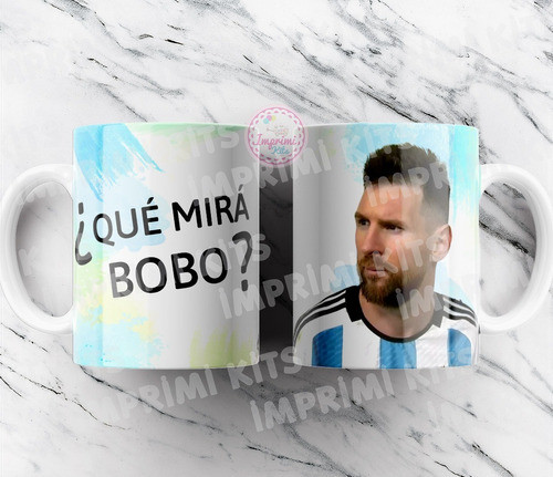 Plantilla Tazas Que Miras Bobo Argentina Sublimar 1