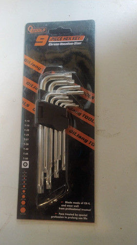 Juego Llaves Tor  1.5mm Al T50 9 Pzas 0