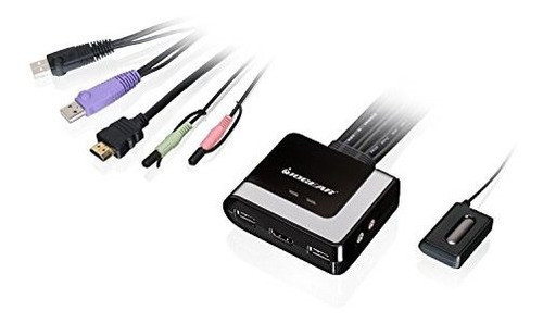 Kit Iogear 2port Hd Y Displayport Cable Kvm Con Audio Gcs62h 1