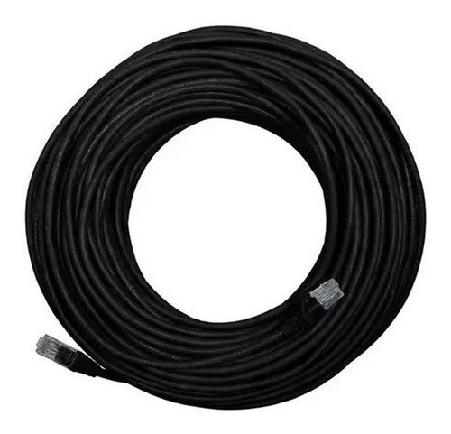Cabo De Rede Crimpado Com 40 Metros E Conector Blindado  Lan 0
