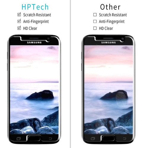 Protector Pantalla Hptech Para Galaxy S7 Película Vidrio Tem 1