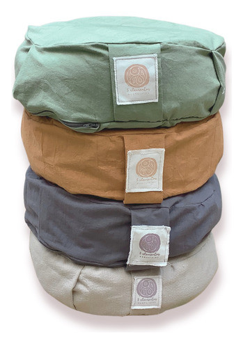 Zafu Meditación Relleno Trigo Sarraceno + Funda Desmontable 0
