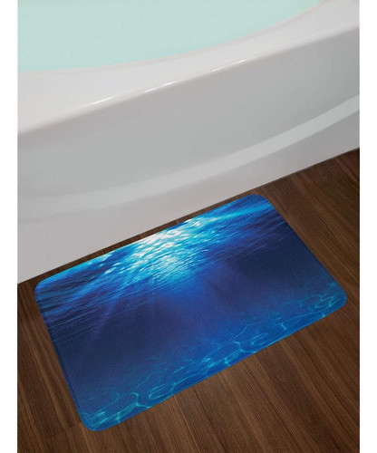 Ambesonne Ocean Bath Mat, Vista Submarina Arena Del Fondo Ma 1