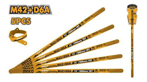 Set X 5 Sierras 12  24 Dientes Ingco Hsbkt12245 0