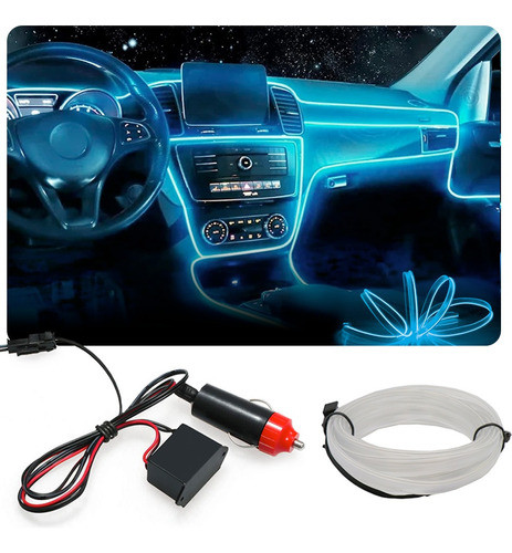 Fita Led Painel Tiggo 2014 Luz Interna 5m Azul Bebê 0