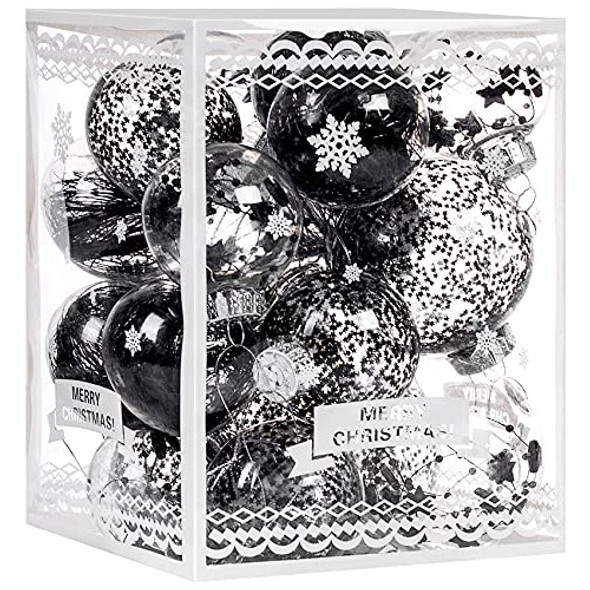 Bolas Para Arbol De Navidad De 6- 8cm 20u Box Clear Black 0 Bolas Para Arbol De Navidad De 6- 8cm 20u Box Clear Black 0