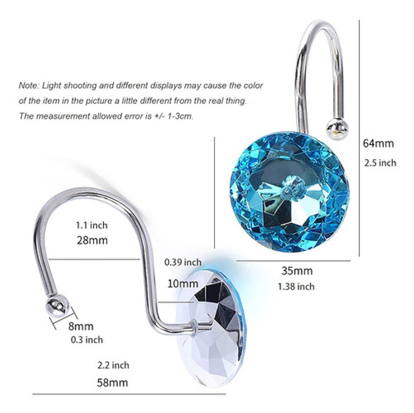 Ganchos Para Cortinas De Ducha Anillos 12pcs Ganchos De Cort 1