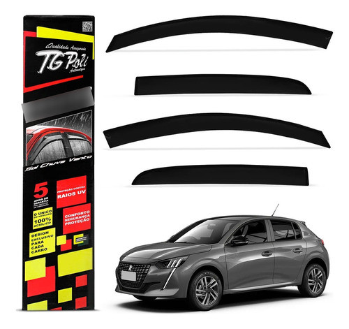 Calha Defletor Para Peugeot 208 21/22 Tg Poli 0
