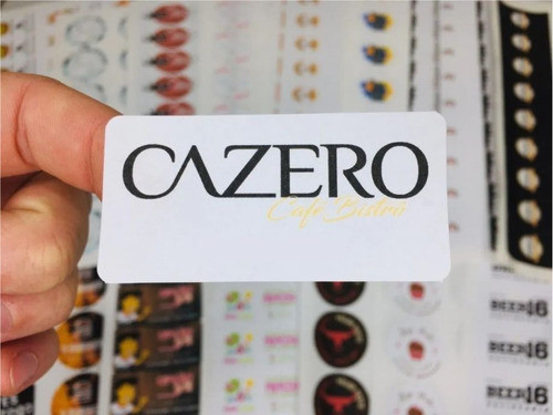 1000 Adesivos 6x3cm Retangular Personalizado Hamburgueria 1