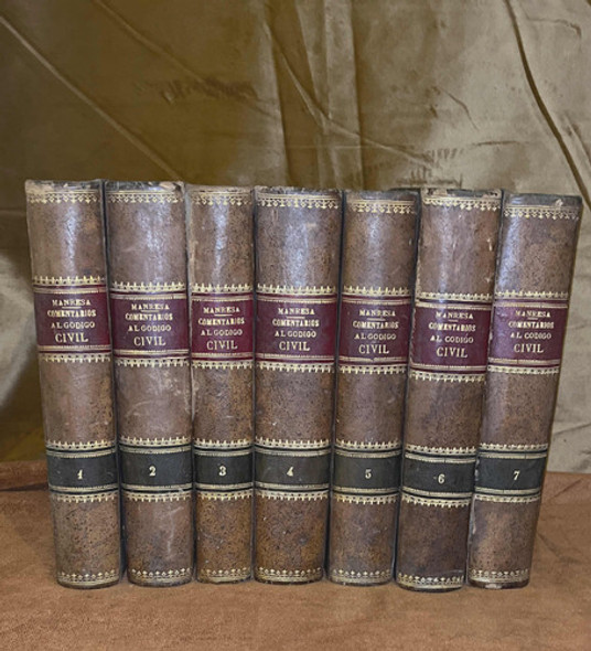 Comentarios Al Código Civil Español. Manresa. 1era Ed 1890 0