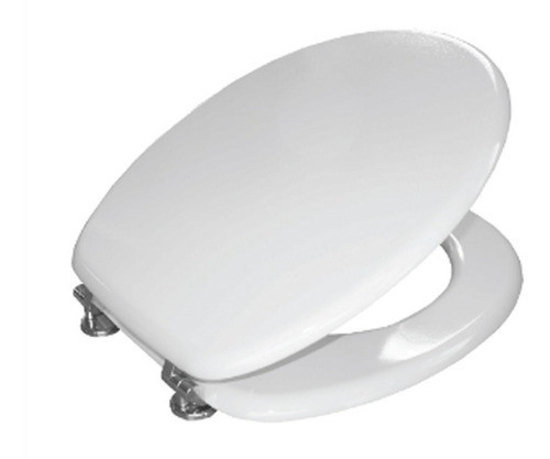 Asiento Inodoro Madera Blanco Herraje Metal Italiana/tauro 0