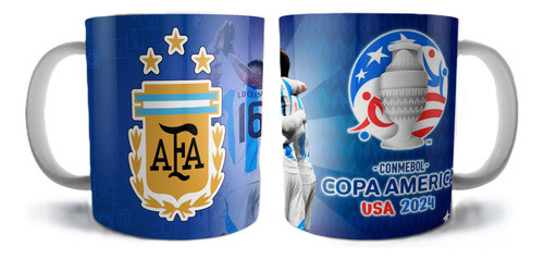 Plantillas Tazas Copa América 2024 Diseño Sublimar Argentina 0