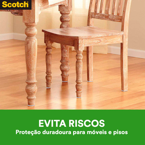 Feltro Sintético Branco Redondo Grande Móvies Leves Scotch 1
