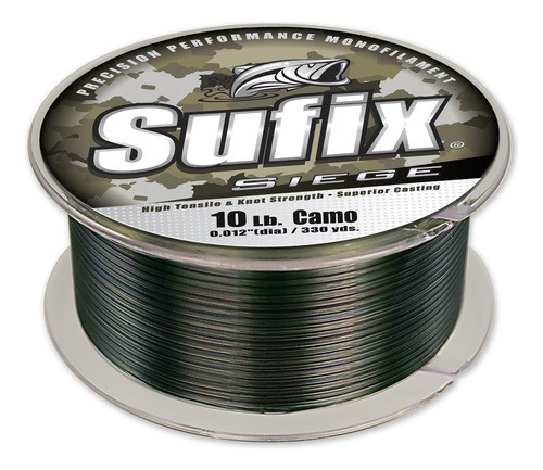 Línea De Pesca Sufix Siege 330-spool Spool (camo, 17-pound) 1