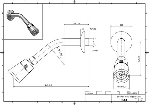 Griferia Hydros Viva Plus Ducha Embutir Sin Transferencia Ah 1