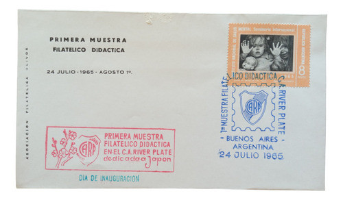 C. A. River Plate 1° Muestra Filatelica Dedicada Japon 1965 0