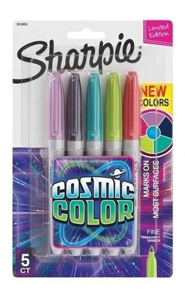 Marcadores Permanentes Sharpie Punta Fina Cósmicos X 5 0