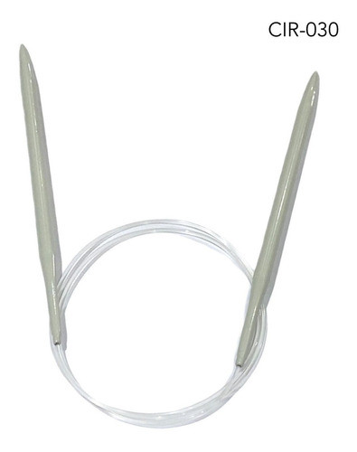 Par Agujas Circular Nº 4 Con Cable Fijo - Largo 75 Cm 0