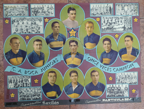 Poster Boca Juniors Once Veces Campeón 1935 Gráfico Futbol 0
