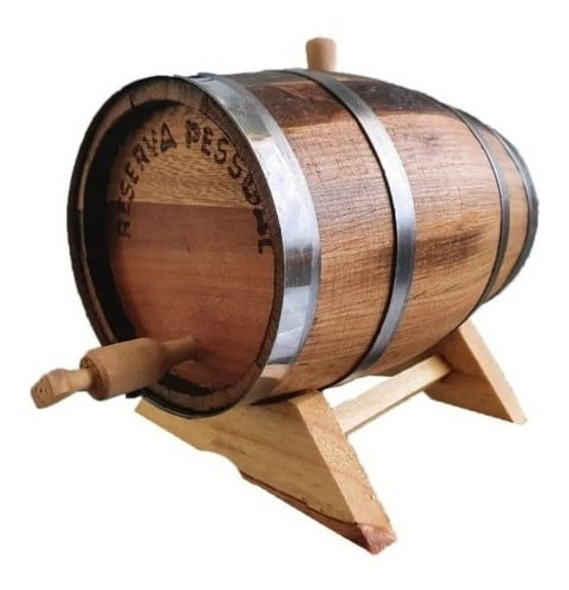 Barril Tonel Carvalho Nacional 3litros Cachaça Pinga Whisky 0