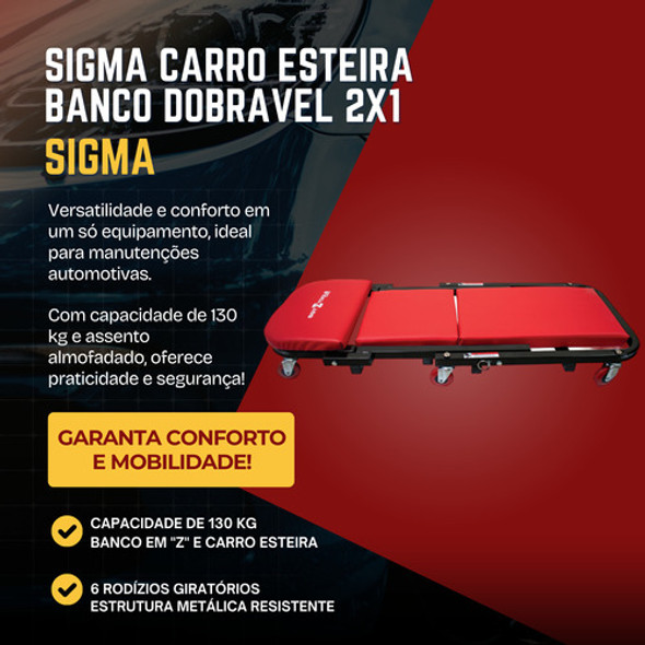 Sigma Carro Esteira Banco Dobravel 2x1 Ref: 6542 1