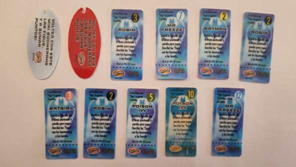 Lote 11 Tazos Superhéroes Dc Comics Batman Volador Pehuamar 1