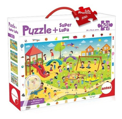 Puzzle 50 Piezas + Lupa Plaza Antex Casa Valente 0