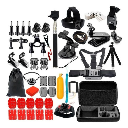 Maletín Valija Kit 84 En 1 Accesorios Gopro Hero Bici Arnés 1