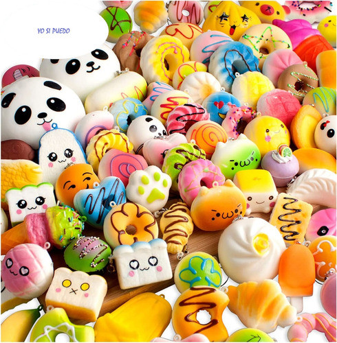 Squishy Llavero Apretable Kawaii Souvenir Piñata Regalo X 5 0