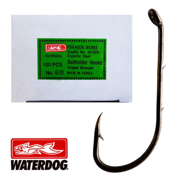 Anzuelos Waterdog Pesca Mar 4310#8/0 X 100 Unidades 5,5 Cm 0
