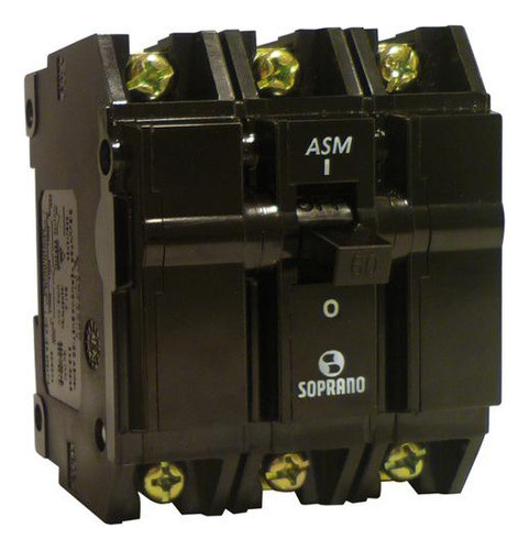 Disjuntor Tripolar 50a Preto Soprano 0