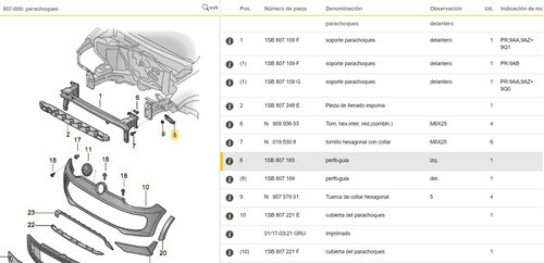 Soporte Izquierdo De Paragolpes Delantero Original Vw Up! 1