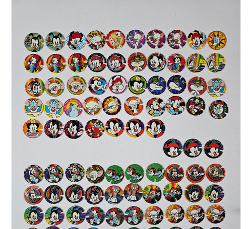 Lote 99 Tazos Brillatazos Animaniacs Brillantes Pepsico Oscu 0