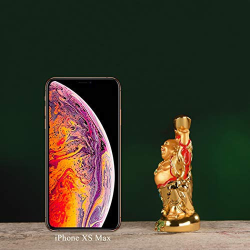 Resina Feng Shui Dorado Riendo Buda Sosteniendo Lingote Esta 1