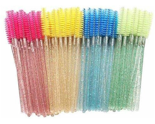 100 Piezas Mezclar Cepillos De Pestañas Brillantes De Crist 0
