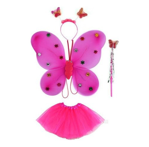 Alas De Mariposa Vincha Y Varita  Halloween Disfraz Cotillon 0
