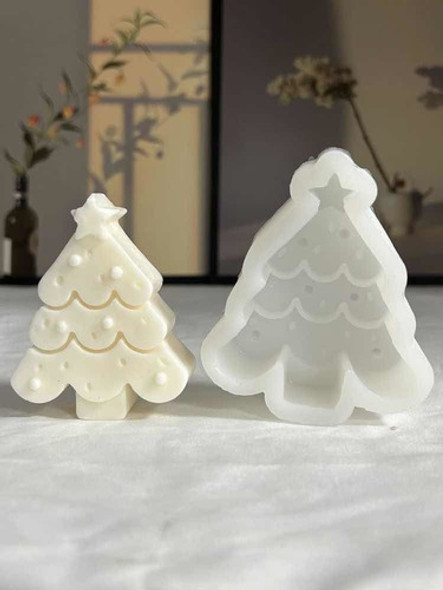 Molde Silicona Vela Árbol Navidad 1