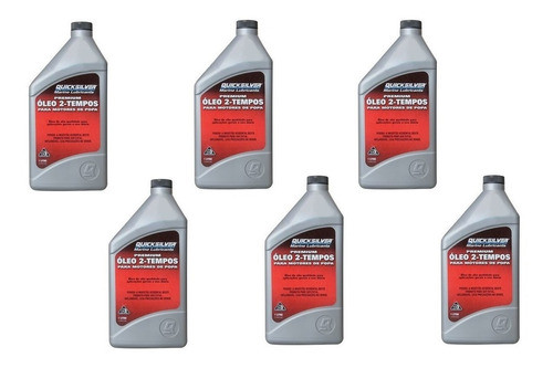 Óleo 2 Tempos Quicksilver Tc-w3 1l  6 Unid Frete Gratis 0