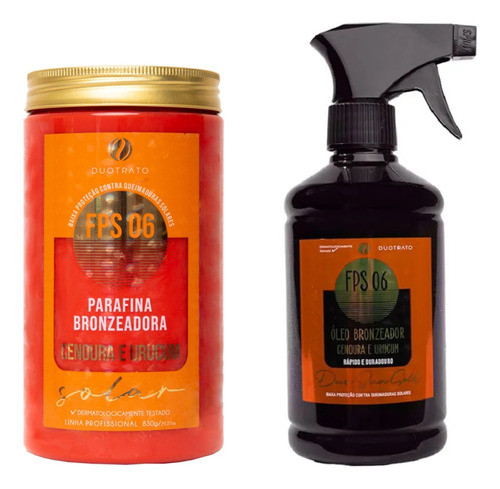 Parafina Cenoura E Urucum + Oleo Duo Sun Gold Fps6 Duotrato 0