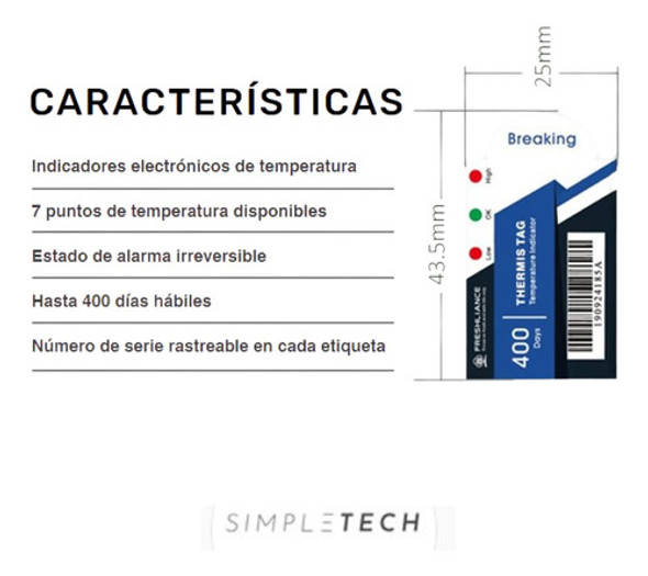 Datalogger Alarma Indicador De Temperatura Descartables 1