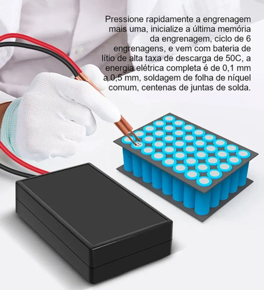 Solda A Ponto Portátil  3,7volts 5500 Mah Bateria 18650 1