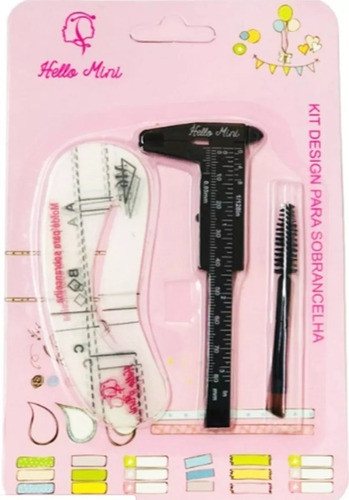 10 Pack Cej Microblading 1 Minicalibre 1 Cepillo 3 Plantilla 1