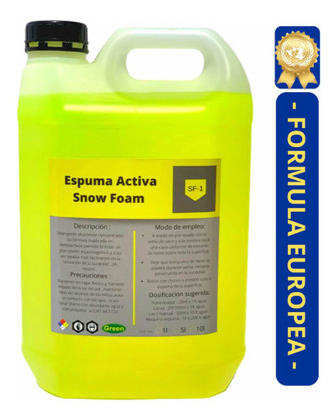 Jabón Máquina Espuma Activa Neutro Concentrado Autos X 10 Lt 1