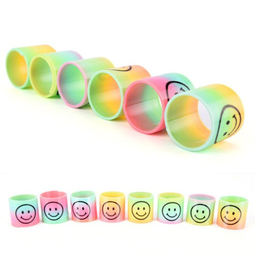 12 Mini Arco Iris Cara Resortes Partido Botín Bolsa Rellenos 1