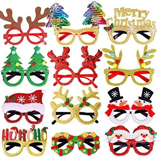 12 Lentes De Fiesta Navidad Regalos Festejo Marco De Gafas 0